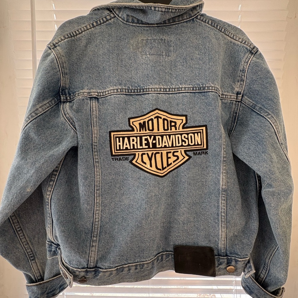 Harley-Davidson Blue Jean Jacket size small y2k 90s